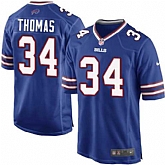 Nike Men & Women & Youth Bills #34 Thomas Blue Team Color Game Jersey,baseball caps,new era cap wholesale,wholesale hats